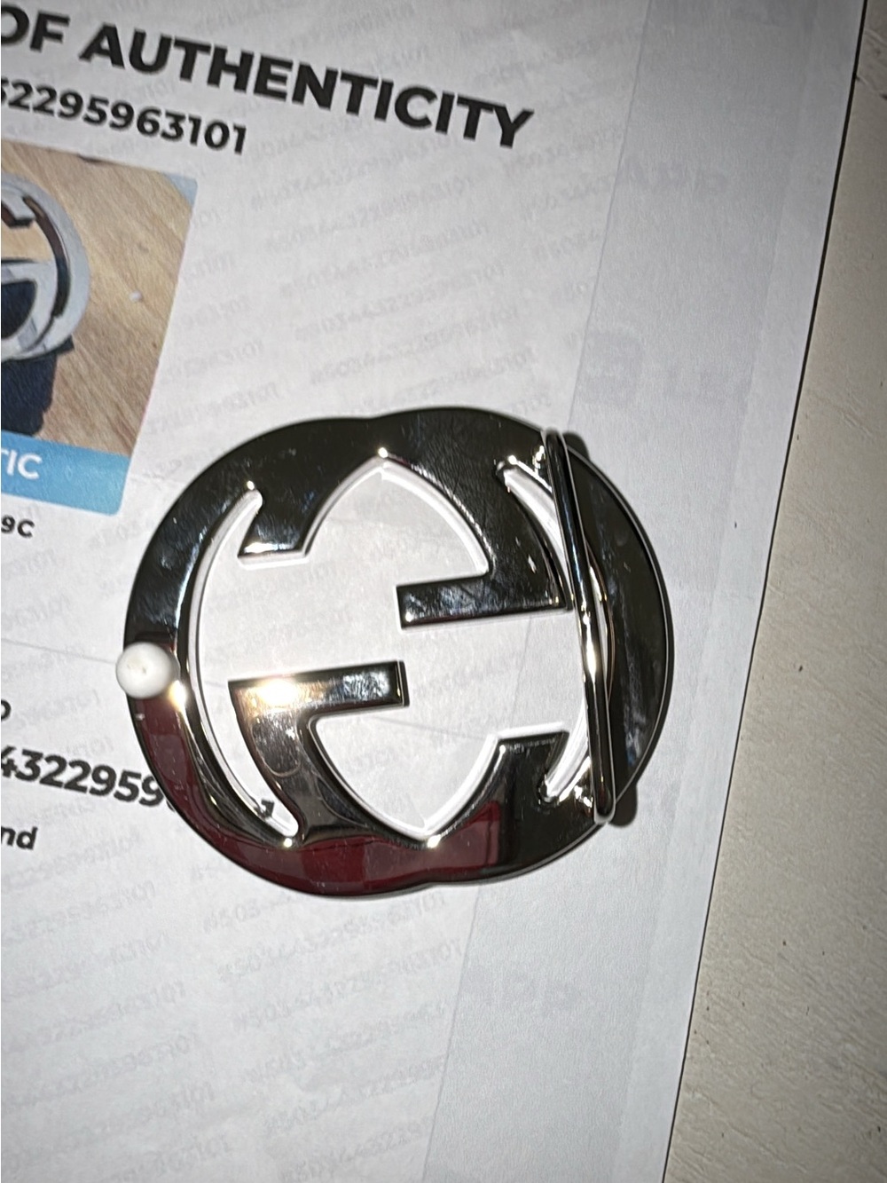Gucci silver belt buckle authentication included !!! - Picture 3 of 5